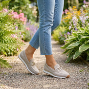 Lili Bit-Buckle Slip-On Sneakers with Orthopedic Cushioning for Women