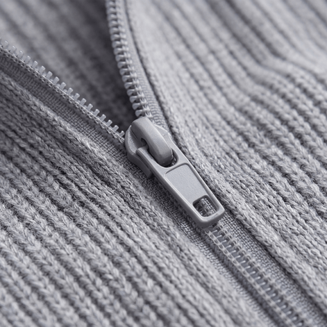Women's Ribbed Zip-Up Knitted Cardigan with Pockets