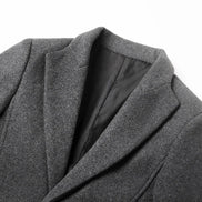 Henry Slim-Fit Wool Blend Mens Coats with Notched Lapel