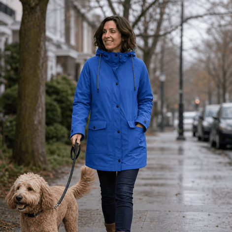 Plush-Lined Waterproof Hooded Parka Jacket for Women