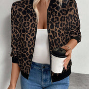 Nessa High-Neck Cropped Fluid Bomber Jacket for Women in Polyester