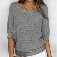 Jade Women's Batwing Sleeve Knitted Jumper with Crew Neck