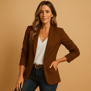 Lorelei One-Button Fitted Women's Tailored Blazer in Woven Fabric