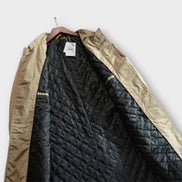 Men's Weather-Resistant Tailored Mac Coat with Quilted Lining