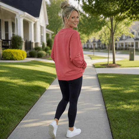 Restfield Oversized Fleece Crewneck Sweatshirt with Kangaroo Pocket