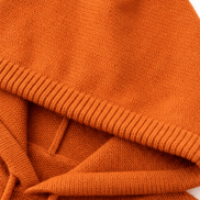 Women's Drawstring Hood Ribbed Knit Jumper