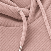 Women's Ribbed Corduroy-Look Hoodie with Front Pocket