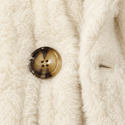 Women's Cable-Knit Hooded Longline Winter Coat with Button Hems