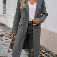 Anastasia Oversized Women's Trench Coat with Notched Lapel and Tie Belt