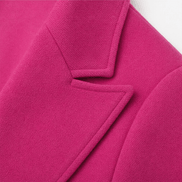 Women's Double-Breasted Wool-Look Winter Coat with Gold Buttons