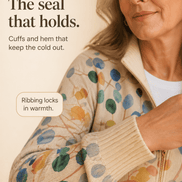 Women's Botanical Print Zip-Up Knit Bomber Cardigan