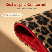 Women's Reversible Hooded Winter Coat with Leopard Print Lining