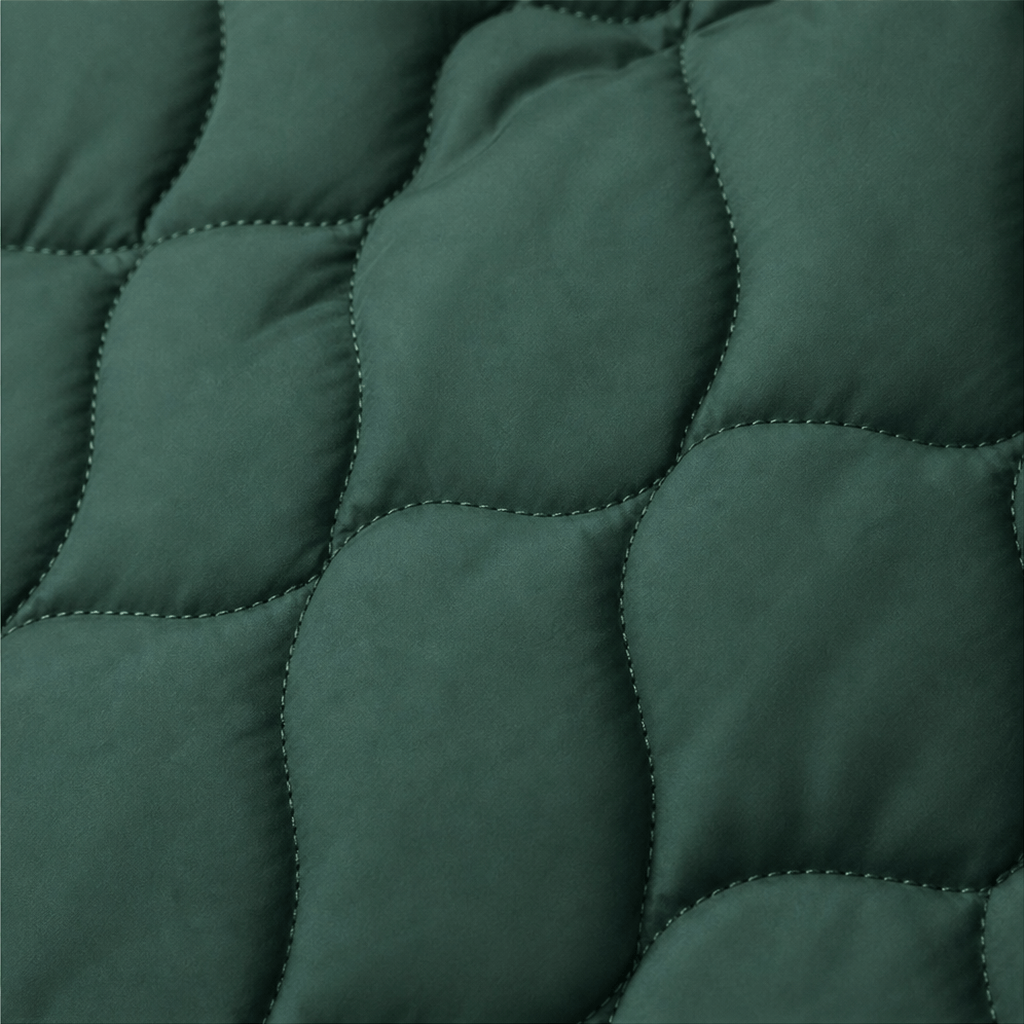 Women's Hooded Quilted Puffer Jacket with Spliced Panels
