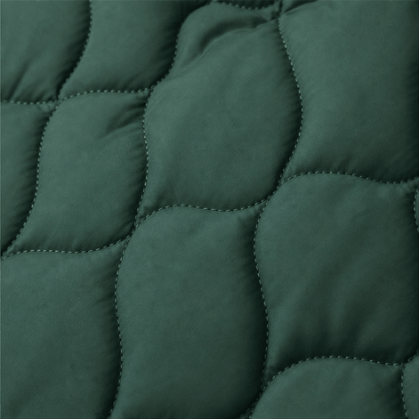 Women's Hooded Quilted Puffer Jacket with Spliced Panels