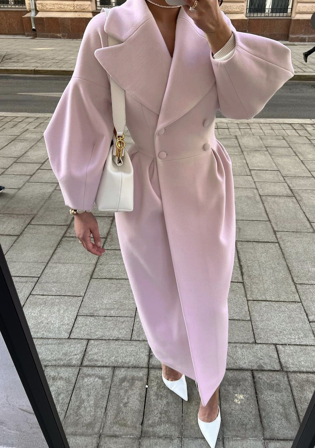 Phyllis Double Breasted Wrap Maxi Coat Winter Coats Women