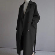 Isabella Women's Longline Wool Blend Winter Coat with Belt