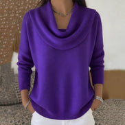 Vânia Cowl-Neck Ribbed Knit Jumper for Women