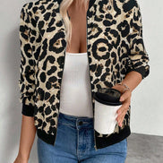 Nessa High-Neck Cropped Fluid Bomber Jacket for Women in Polyester