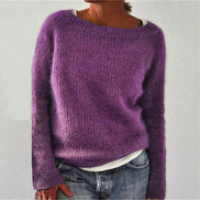 Klara Boat Neck Long Sleeve Knit Jumper for Women