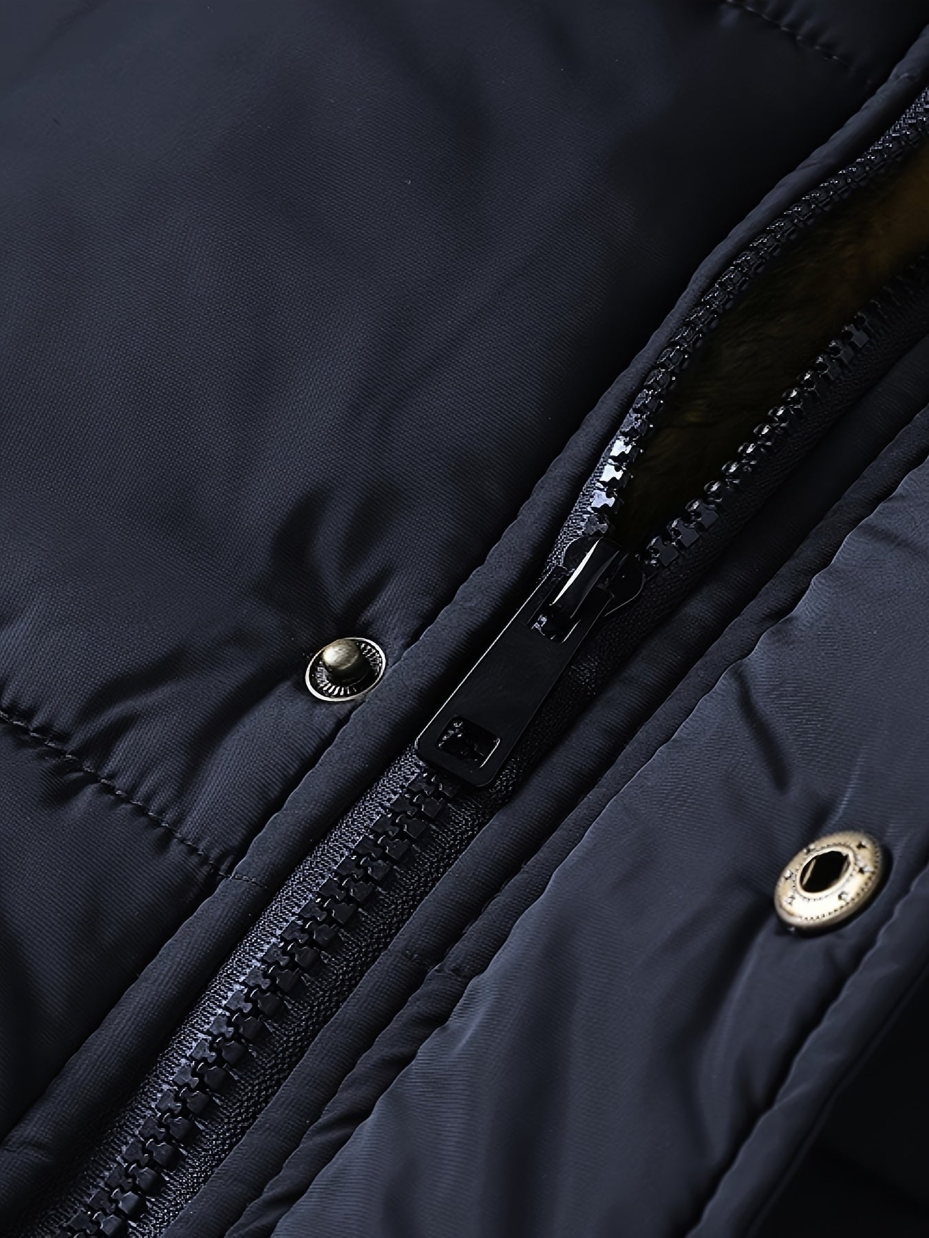 Drake Hooded Quilted Mens Puffer Jacket with Faux Fur Trim