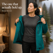 Vantrek Women's Hooded Rain Jacket with Vented Lining and Lotus-Effect Finish