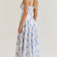 Elodie Floral Satin Midi Slip Dress for Autumn Dresses Occasions