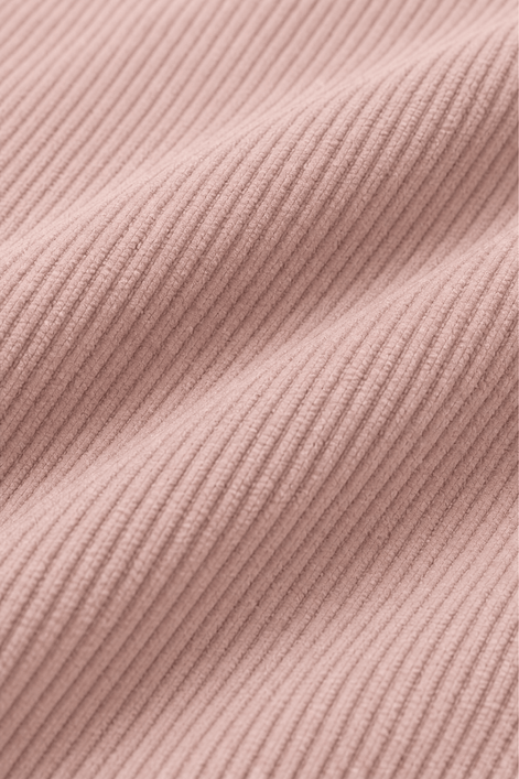 Women's Ribbed Corduroy-Look Hoodie with Front Pocket