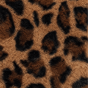 Leora Women's Leopard Print Faux Fur Longline Winter Coat with Open Front