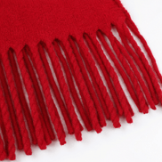 Women's Fringed Draped Shawl Collar Open-Front Wool Wrap Coat for Winter