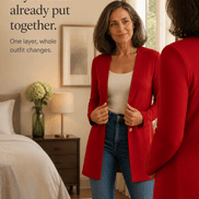 Linevalle Women's V-Neck Single-Button A-Line Tailored Blazer