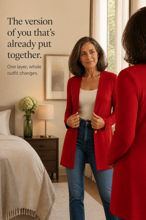 Linevalle Women's V-Neck Single-Button A-Line Tailored Blazer