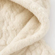 Women's Cable-Knit Hooded Longline Winter Coat with Button Hems
