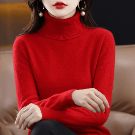 Elena Knitted Turtleneck Jumper for Ladies Christmas Jumpers Season