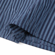 Striped V-Neck Maxi Dress with Pockets and Long Sleeves