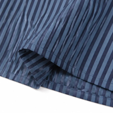 Striped V-Neck Maxi Dress with Pockets and Long Sleeves