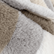 Women's Oversized Color-Block Faux Fur Winter Coat with Hood