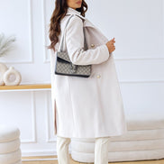 Emily Double Breasted Longline Winter Coats Women A-Line Wool Blend