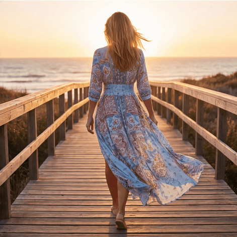 Floressa Flowy Floral V-Neck Women's Midi-to-Maxi Dress