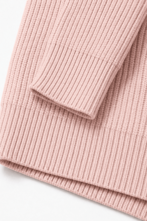 Women's Ribbed Zip-Up Hooded Knit Cardigan with Drawstring Hood