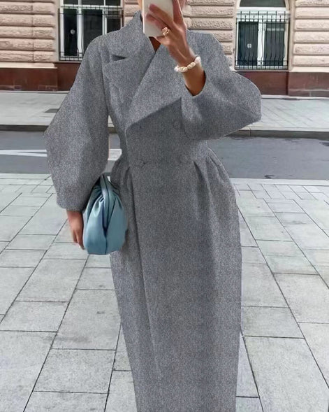 Phyllis Double Breasted Wrap Maxi Coat Winter Coats Women
