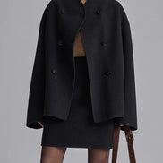 Charlene Double Breasted Wool Blend Pea Coat for Women