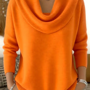 Vânia Cowl-Neck Ribbed Knit Jumper for Women