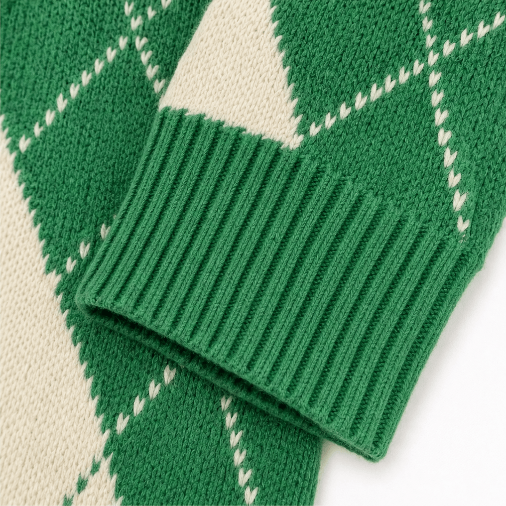 Women's Hooded Argyle Batwing Poncho Knit Jumper