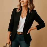 Lorelei One-Button Fitted Women's Tailored Blazer in Woven Fabric
