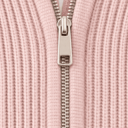 Women's Ribbed Zip-Up Hooded Knit Cardigan with Drawstring Hood