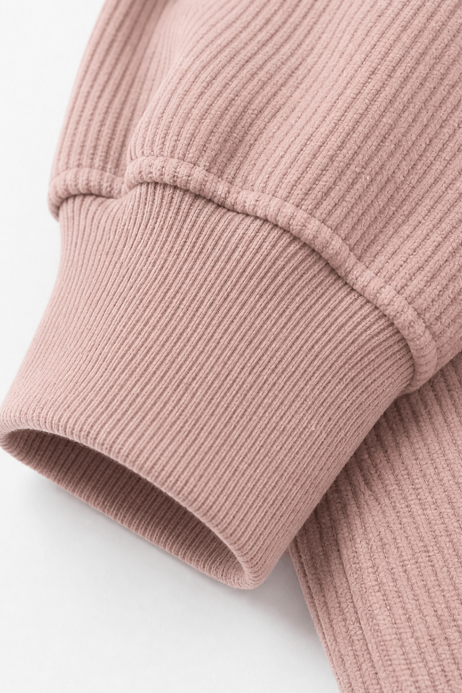 Women's Ribbed Corduroy-Look Hoodie with Front Pocket