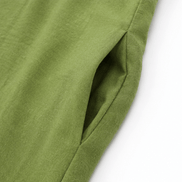 Ruffled V-Neck Linen-Cotton Women's Midi-to-Maxi Dress with Pockets