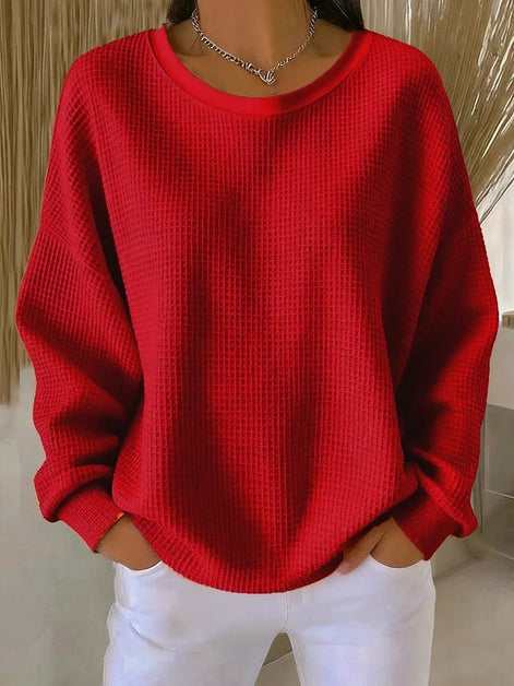 Lucille Oversized Waffle-Knit Jumper for Women