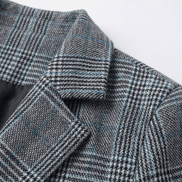 Women's Relaxed Glen Plaid Tailored Blazer with Button Front