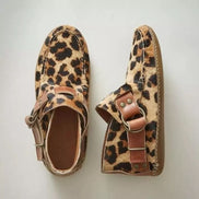 Women's Shearling-Lined Suede Winter Ankle Boots with Buckle Strap
